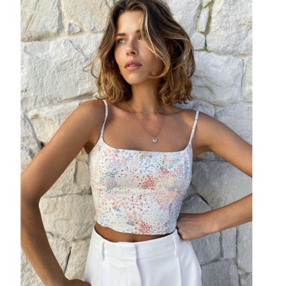 Wilfred Basel Bustier Multicolor Crop Camisole